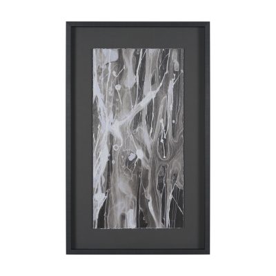 Stratum II by Natalia Boychenko-Tariq Hand-Embellished Textured Framed Artwork Matted under Glass