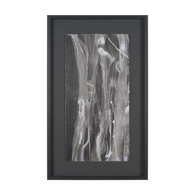 Stratum I by Natalia Boychenko-Tariq Hand-Embellished Textured Framed Artwork Matted under Glass