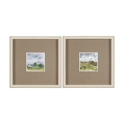 Discovery (Set of 2) by Ira Havuka Hand-Embellished Framed Artwork Matted under Glass
