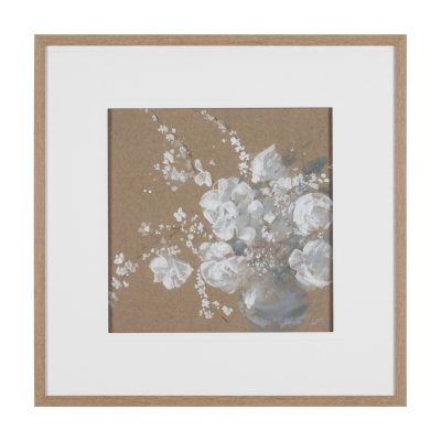 Fresh Flowers I by Mercana Studio Hand-Embellished Framed Artwork Matted under Glass