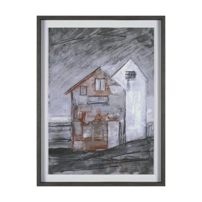 Community 3D by Mercana Studio Hand-Embellished Textured Framed Artwork Matted under Glass