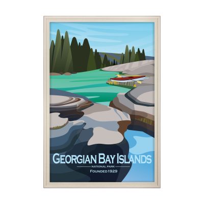Georgian Bay Islands GO  by Mercana Studio Framed Artwork Matted under Glass