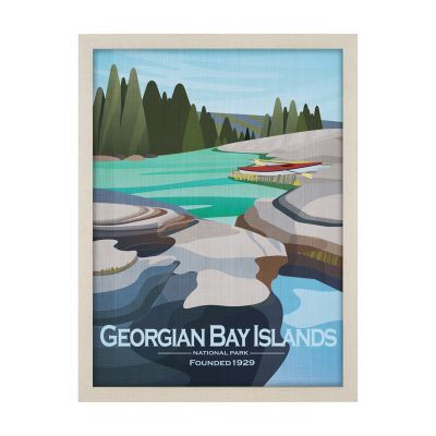 Georgian Bay Islands GO  by Mercana Studio Textured Framed Artwork Matted