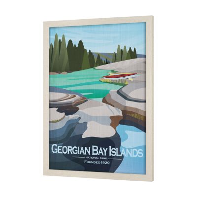 Alternative view of Georgian Bay Islands GO  by Mercana Studio Textured Framed Artwork Matted