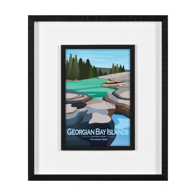 Georgian Bay Islands GO  by Mercana Studio Framed Artwork Matted under Glass