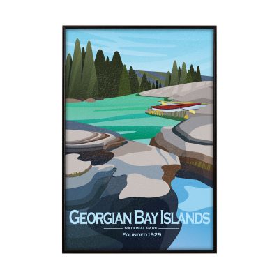 Georgian Bay Islands GO  by Mercana Studio Textured Framed Artwork Matted