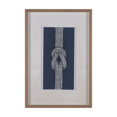 Square Knot by Mercana Studio Hand-Embellished Framed Artwork Matted under Glass