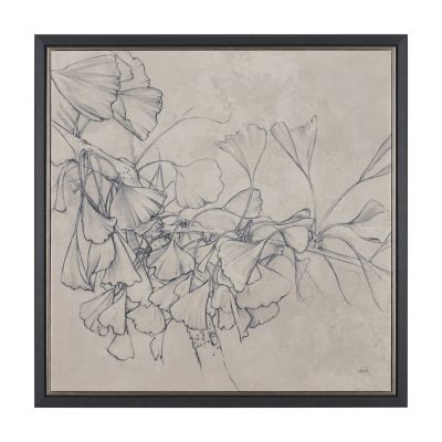 Ginkgo Shadows I by Mercana Studio Hand Embelished Textured Framed Canvas Artwork