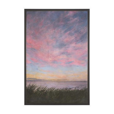 Crescent Sunset II by Mercana Studio Hand Embelished Textured Framed Canvas Artwork