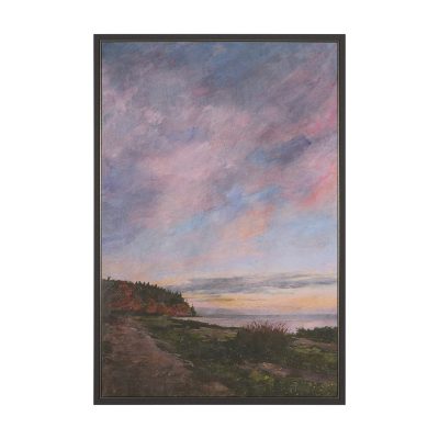 Crescent Sunset I by Mercana Studio Hand Embelished Textured Framed Canvas Artwork