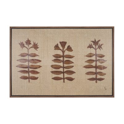 Folk Flowers by Mercana Studio Hand Embelished Textured Framed Canvas Artwork