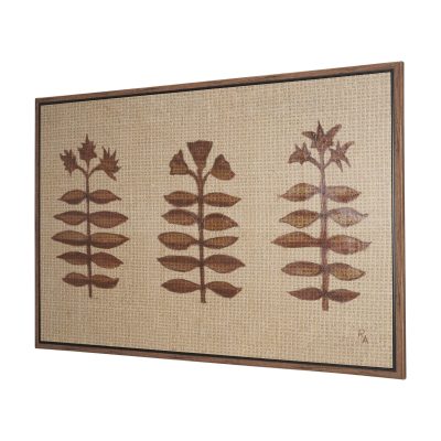 Alternative view of Folk Flowers by Mercana Studio Hand Embelished Textured Framed Canvas Artwork