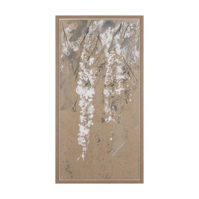 White Wisteria II by Mercana Studio Hand Embelished Textured Framed Canvas Artwork