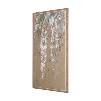 Alternative view of White Wisteria II by Mercana Studio Hand Embelished Textured Framed Canvas Artwork