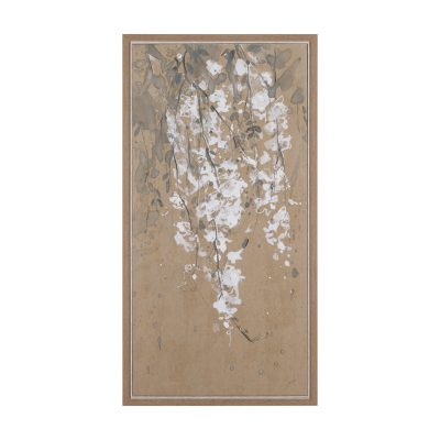 White Wisteria I by Mercana Studio Hand Embelished Textured Framed Canvas Artwork
