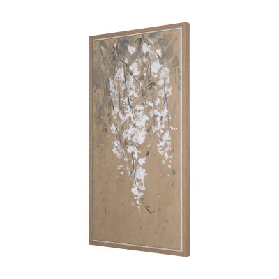 Alternative view of White Wisteria I by Mercana Studio Hand Embelished Textured Framed Canvas Artwork