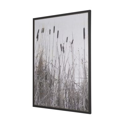 Alternative view of Kate Rushes I by Deborah Revell Hand Embelished Textured Framed Canvas Artwork