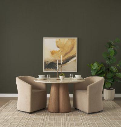 Alternative view of Sondra Beige Performance Fabric Upholstered Club Dining Chair