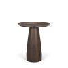 Allyson 32" Round Dark Brown wood w/ Cappuccino Marble Top Bistro Table