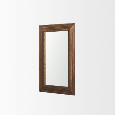 Alternative view of Bennet Small Rectangle Reclaimed Wooden Mirror