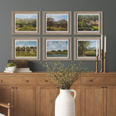 Alternative view of Country View(Set of 6) by Mercana Studio Hand-Embellished Textured Framed Artwork Matted under Glass