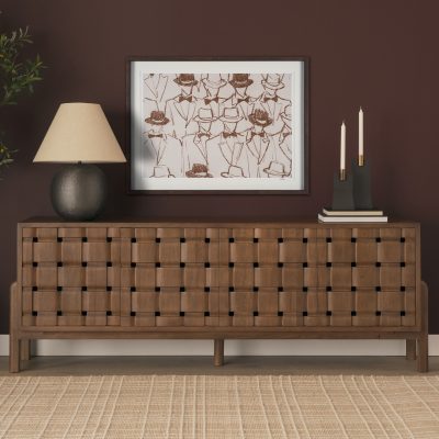 Alternative view of Bow Ties by Mercana Studio Hand-Embellished Framed Artwork Matted under Glass