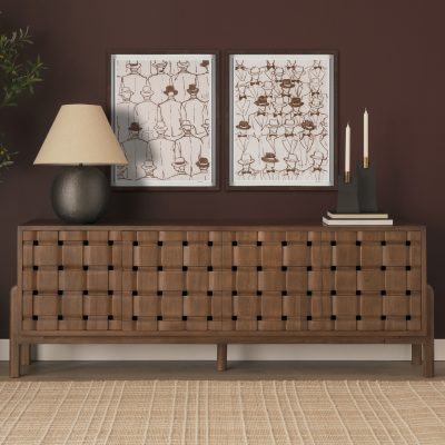 Alternative view of Hats & Bow Ties by Mercana Studio Hand-Embellished Framed Artwork Matted under Glass