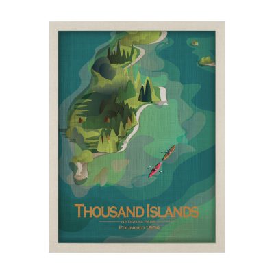 Thousand Islands GO (L) by Mercana Studio Textured Framed Artwork Matted
