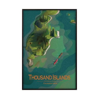 Thousand Islands GO (SM)  by Mercana Studio Textured Framed Artwork Matted