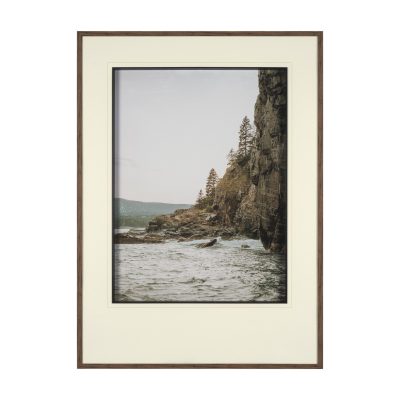 Maine Coastline by Kelly Frere Hand-Embellished FramedPhoto Print Matted under Glass