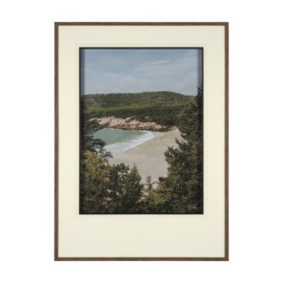Maine Beach View by Kelly Frere Hand-Embellished FramedPhoto Print Matted under Glass