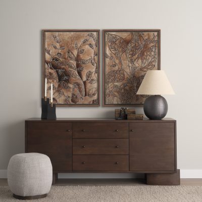 Alternative view of Bronze Beauty I by Studio M a handmade Original Framed 3D Textured Artwork