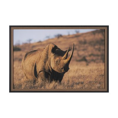 Kenyan Rhino by Max Blakesberg Studios a Hand Embellished Framed Photo Art Print Matted under Glass