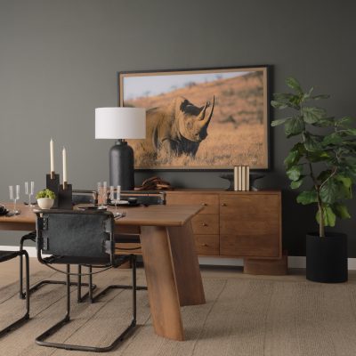 Alternative view of Kenyan Rhino by Max Blakesberg Studios a Hand Embellished Framed Photo Art Print Matted under Glass