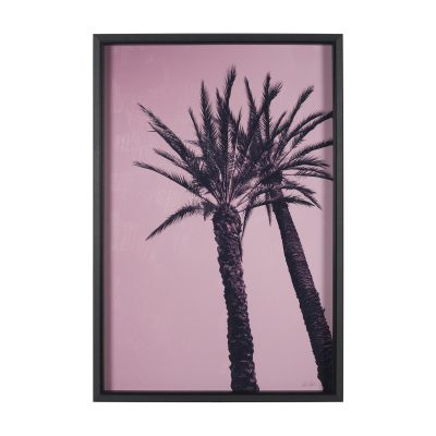 Pink Palms I by Deborah Revell a Hand Embellished Framed Photo Art Print