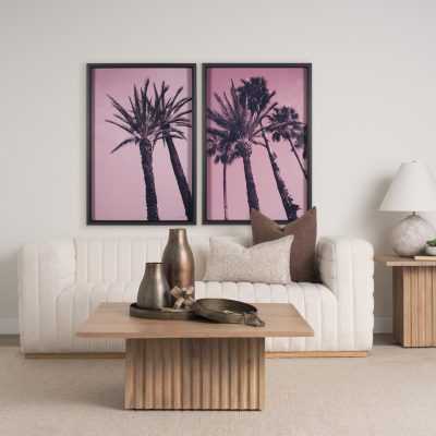 Alternative view of Pink Palms I by Deborah Revell a Hand Embellished Framed Photo Art Print
