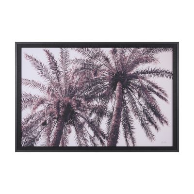 Pink Palms Horizontal by Deborah Revell a Framed Photo Art Print Matted under Glass