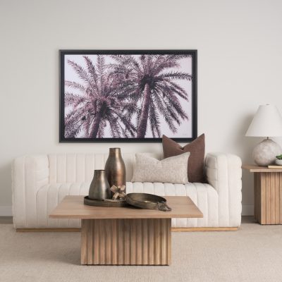 Alternative view of Pink Palms Horizontal by Deborah Revell a Framed Photo Art Print Matted under Glass