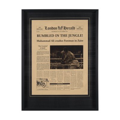 Rumbled In The Jungle! by The Vintage Collection a Hand Embellished Framed Art Print Matted under Gl