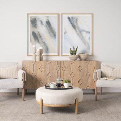 Alternative view of Retreating Tide II by Ira Havuka  a Hand Embellished Framed Art Print Matted under Glass