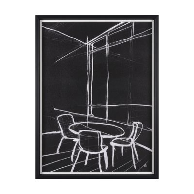 Interior Sketch VI by Mercana Studio a Hand Embellished Framed Art Print