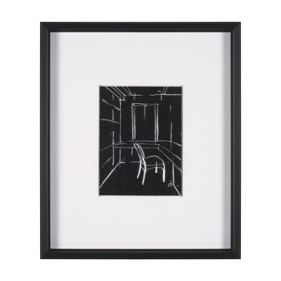 Interior Sketch II by Mercana Studio a Hand Embellished Framed Art Print Matted under Glass
