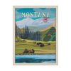 Montana Go USA (L) by Mercana Studio a Hand Embellished Decograph Framed Art Print 2 0095168 15646 A