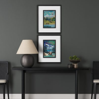 Alternative view of Montana Go USA (M) by Mercana Studio a Framed Art Print Matted under Glass