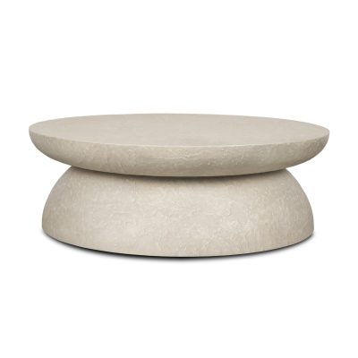 Mesa 48" Round Stone Finish Coffee Table