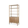 Phil Light Brown Wood 2 Door 3 Shelves Open Shelving Unit