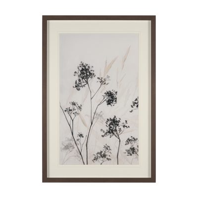 Meadow L by Mercana Studio Hand Embelished Textured Framed Artwork Matted under Glass