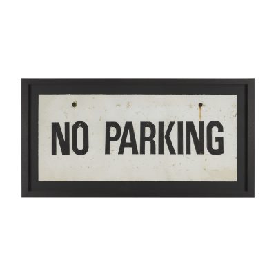 No Parking LG by Mercana Studio Hand Embelished Textured Framed Artwork Matted under Glass