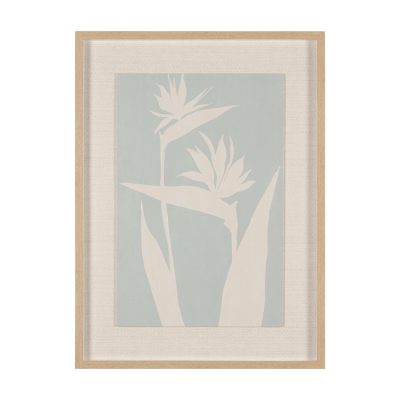Verdant Silhouettes II by Hannah Dawson Hand Embelished Textured Framed Artwork Matted under Glass