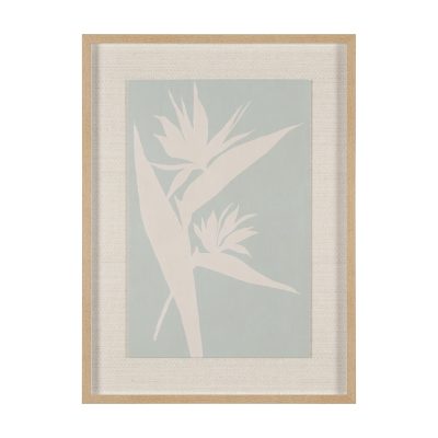 Verdant Silhouettes I by Hannah Dawson Hand Embelished Textured Framed Artwork Matted under Glass